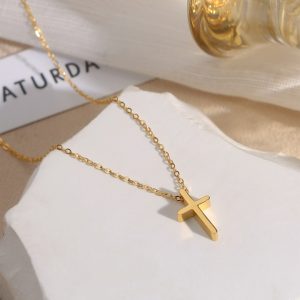 TN664l-Dây chuyền nữ titan mặt hình thánh giá