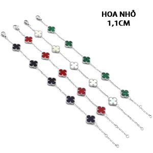 TA146a-Lắc tay titan hoa 4 cánh van cleef loại bông nhỏ 1,1cm