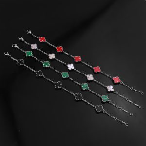 TA146b-Lắc tay titan hoa 4 cánh van cleef loại bông nhỏ 1,1cm