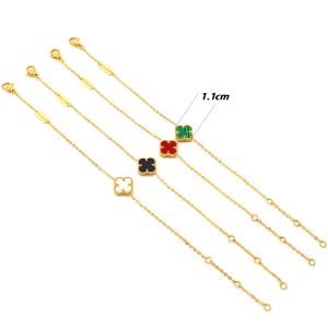 TA465a-Lắc tay nữ titan hoa 4 cánh Van Cleef loại bông nhỏ 1,1cm