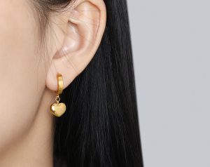 TB213c-Bông tai nữ titan trái tim