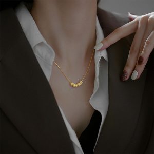 TN616c-Dây chuyền nữ titan bi phun cát móc máy