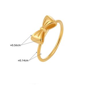TC300f-Nhẫn nữ titan hình chiếc nơ