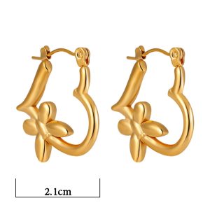 TB234b-Bông tai nữ titan trái tim