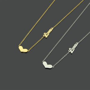 TN024f-Dây chuyền,vòng cổ titan trái tim cách điệu chữ love màu hồng