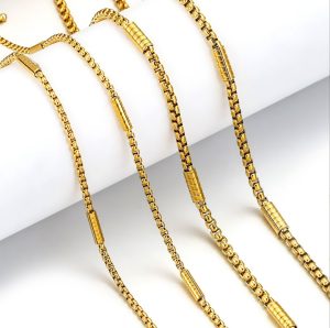 DN185b-Dây chuyền titan bông dừa đính ống cách điệu - bán sỉ trang sức Công Sang