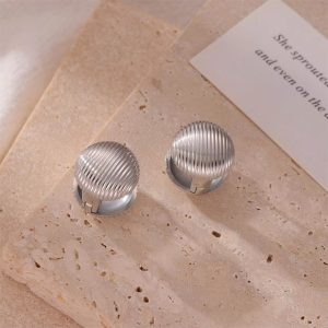 TB271f-Bông hoa tai nữ titan hình tròn - bán bỏ buôn sỉ trang sức