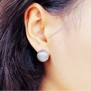 TB271h-Bông hoa tai nữ titan hình tròn - bán bỏ buôn sỉ trang sức