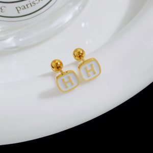 TB277a-Bông tai nữ titan chữ H