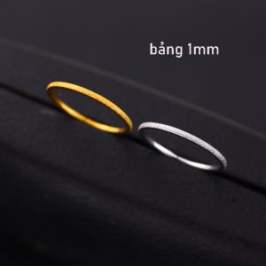 TC304c-Nhẫn nữ titan phun cát bảng mỏng 1mm