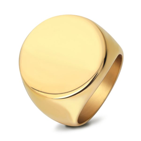 N681b-Nhẫn titan mặt trơn tròn 18mm