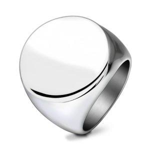 N681c-Nhẫn titan mặt trơn tròn 18mm
