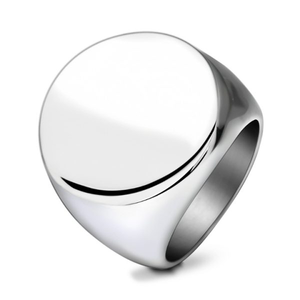 N681c-Nhẫn titan mặt trơn tròn 18mm
