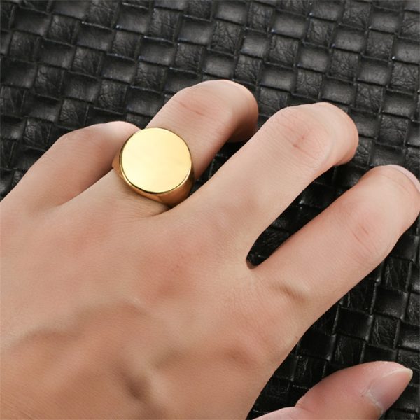 N681e-Nhẫn titan mặt trơn tròn 18mm