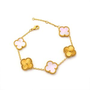 TA209c-Lắc tay nữ titan Van Cleef thời trang