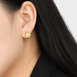 TB283c-Bông hoa tai nữ titan hình vỏ con xò