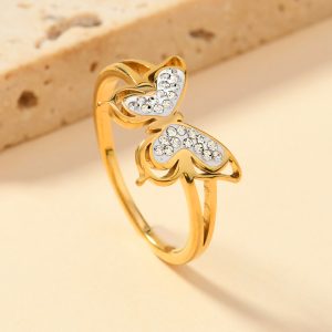 TC312b-Nhẫn nữ titan con bướm