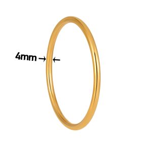 TV210b Vòng tay nữ titan tròn trơn bảng 4mm