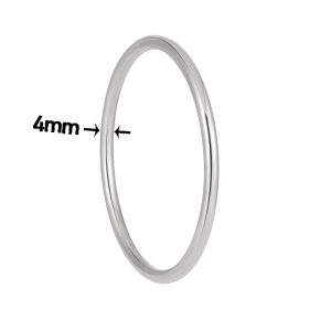 TV210c Vòng tay nữ titan tròn trơn bảng 4mm