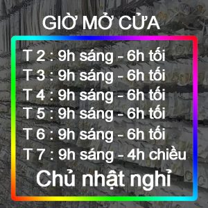 z003a Giờ mở cửa bán hàng của cửa hàng trang sức inox công sang