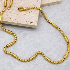 DN185f-Dây chuyền titan bông dừa đính ống cách điệu - bán sỉ trang sức Công Sang