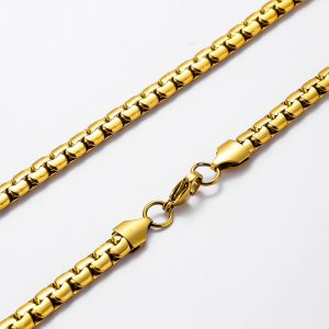 DN187h-Dây chuyền nam titan bông dừa cán dẹp