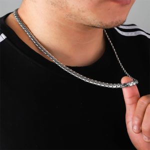 DN187j-Dây chuyền nam titan bông dừa cán dẹp