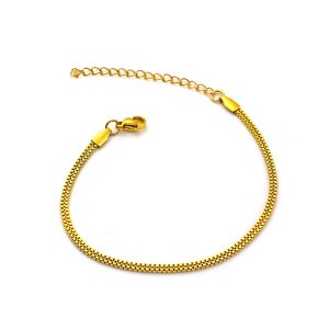 TA482d Lắc tay nữ titan kiểu ô vuông đôi