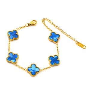 TA486c Lắc tay van cleef hoa 4 cánh nền màu xanh bầu trời