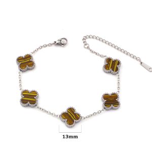 TA494a-Lắc tay titan hoa 4 cánh van cleef
