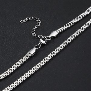 TN823d Dây chuyền nữ titan ô vuông đôi