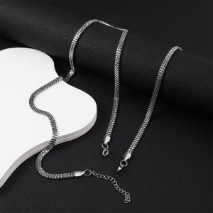 TN823f Dây chuyền nữ titan ô vuông đôi