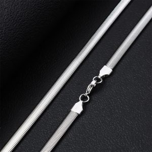 TN824d Dây chuyền titan sợi mì 4ly trơn không mặt