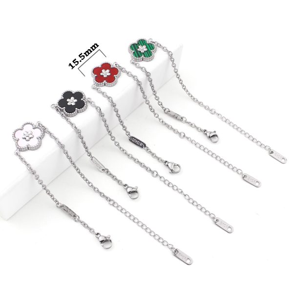 TA076a Lắc tay nữ titan van cleef hoa 5 cánh