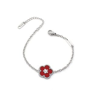 TA076c Lắc tay nữ titan van cleef hoa 5 cánh
