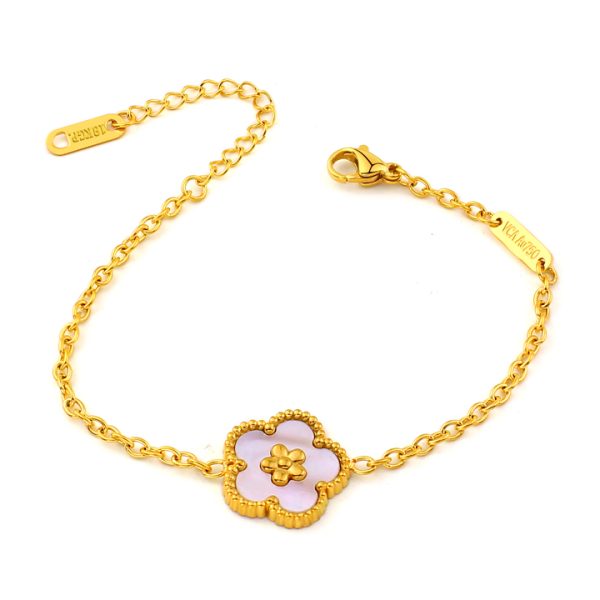 TA077e Lắc tay nữ titan van cleef hoa 5 cánh