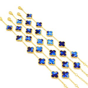 TA142b Lắc tay nữ titan hoa 4 cánh van cleef 13mm