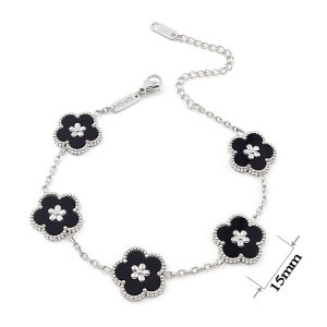 TA184d Lắc tay nữ titan van cleef hoa 5 cánh