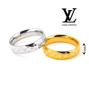 TC188e-Nhẫn titan bảng mo tròn 5ly thời trang LV