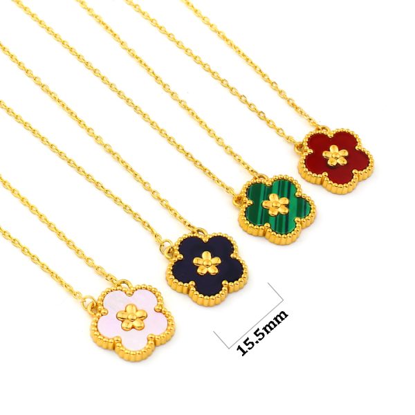 TN841a Dây chuyền titan hoa 5 cánh van cleef