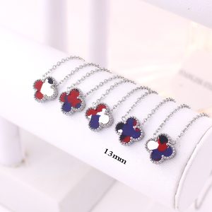 TN863a Dây chuyền nữ titan hoa 4 cánh van cleef 13mm