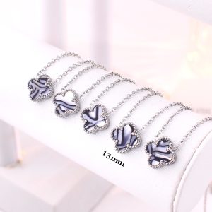 TN867a Dây chuyền nữ titan hoa 4 cánh van cleef 13mm