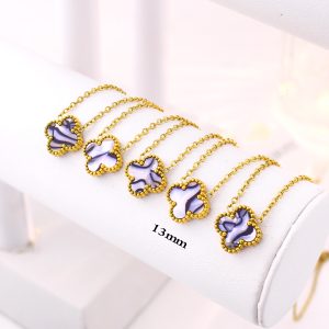 TN868a Dây chuyền nữ titan hoa 4 cánh van cleef 13mm