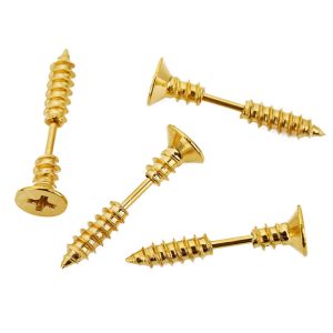 BT002a Bông tai inox tu vít mạ vàng độc đáo cá tính