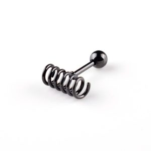 BT003d Bông tai inox lò xo đuôi bi vặn