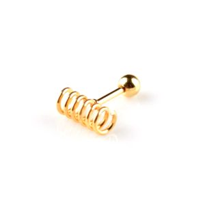 BT003e Bông tai inox lò xo đuôi bi vặn