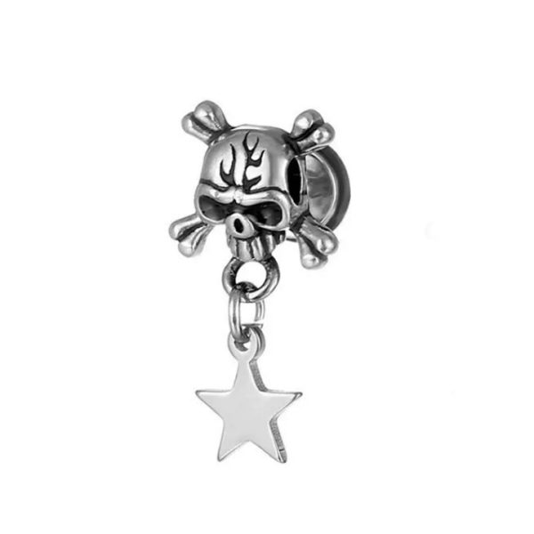 BT008a Bông tai inox nam hình đầu lâu