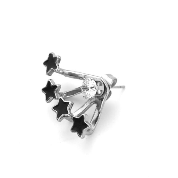 BT247a Bông tai inox nữ bốn ngôi sao xòe cánh quạt