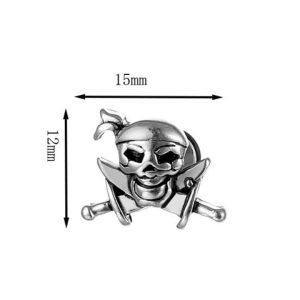 BT249a Bông tai nam inox đầu lâu độc đáo cá tính