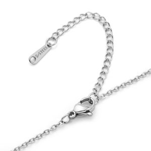 DC019d Dây chuyền nữ titan mặt hình trái tim 3 ly